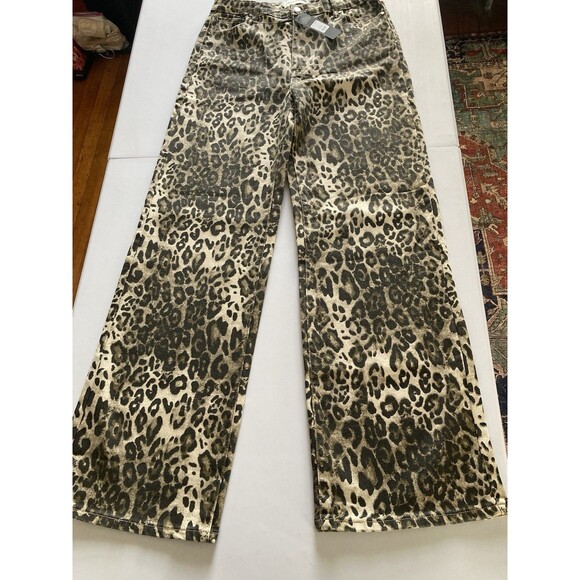 Fashion Nova Denim - Fashion Nova Women’s Junior Size 15 Long Leopard Jeans Flared NWT. New With Tags